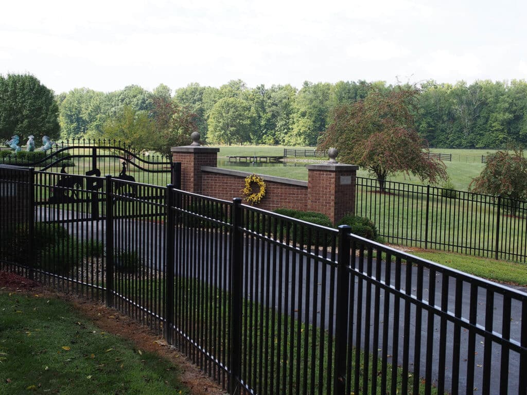 residential aluminum fence installation in Fort Wayne
