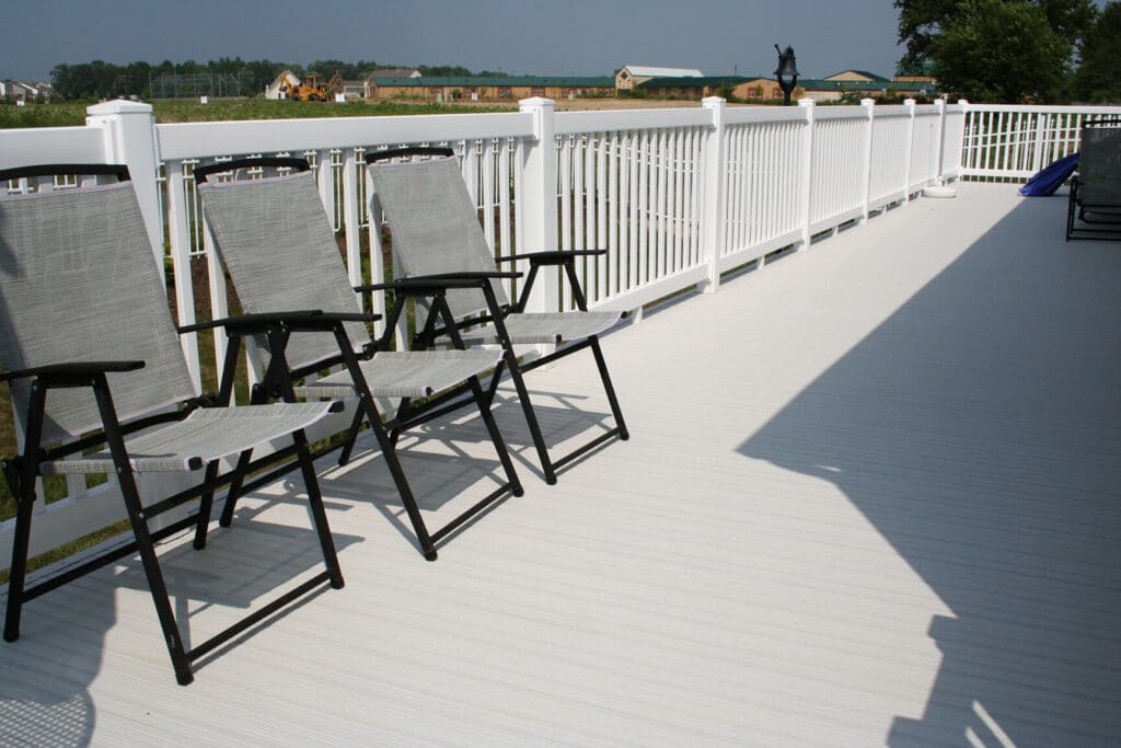 installing deck railing posts on outside of deck in Fort Wayne