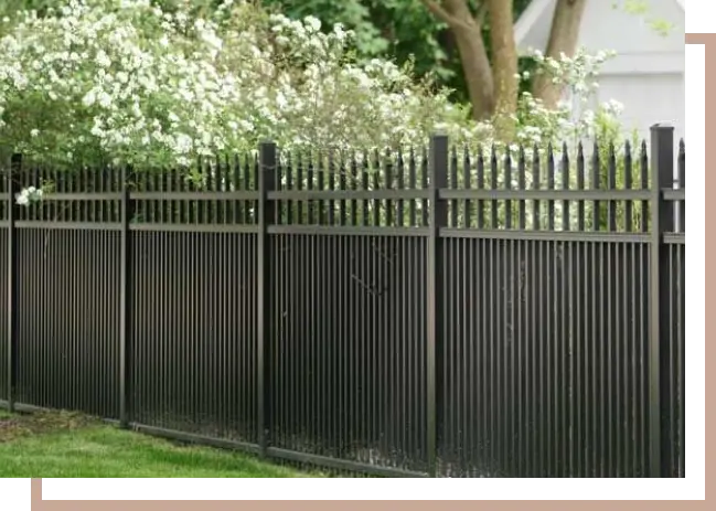 Black aluminum fence