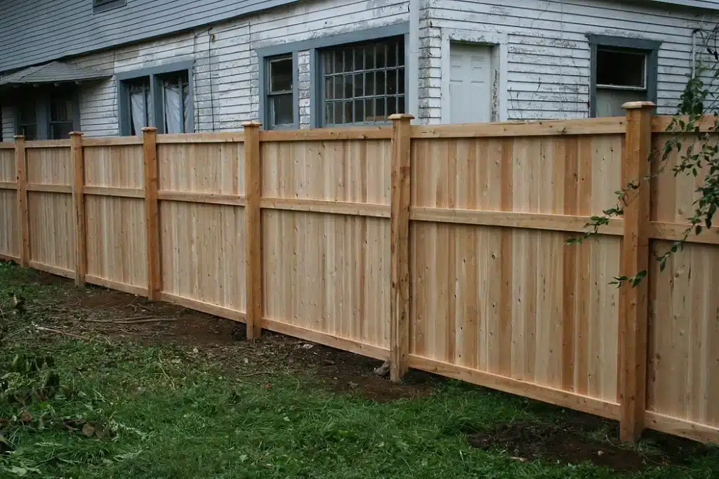 Nice cedar privacy fence installation around Cincinnati