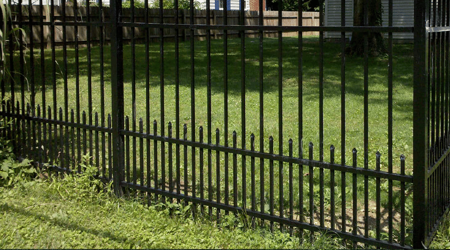 Double Picket Aluminum Fence and Puppy Picket Fence Installation in Fort Wayne, IN