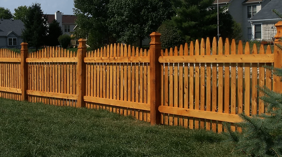 Cedar picket fence installation in Fort Wayne, IN