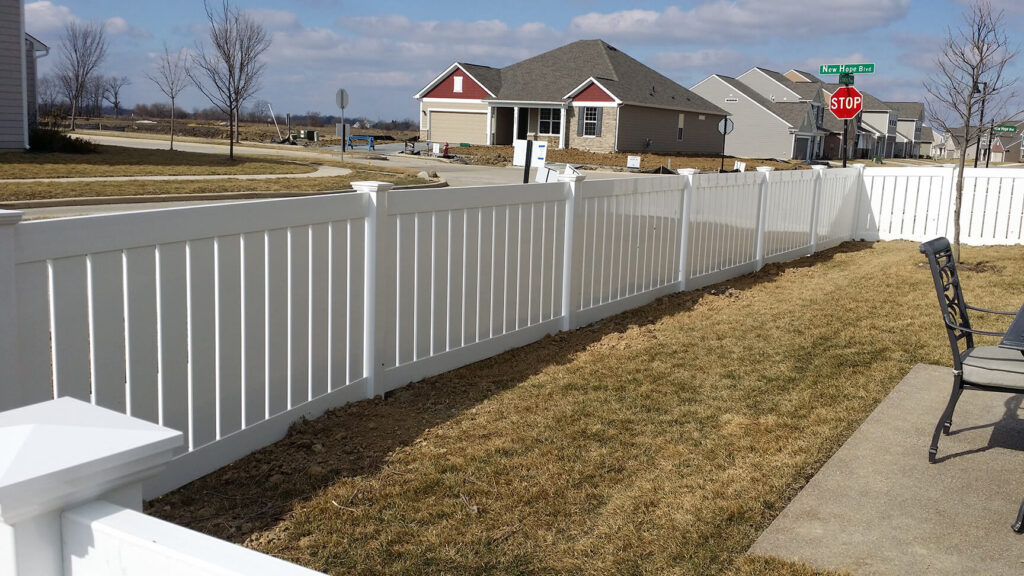 semi-private vinyl fence installation around Fort Wayne