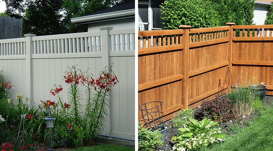 Install a Vinyl or Cedar Fence with Lattice Top in Fort Wayne, IN