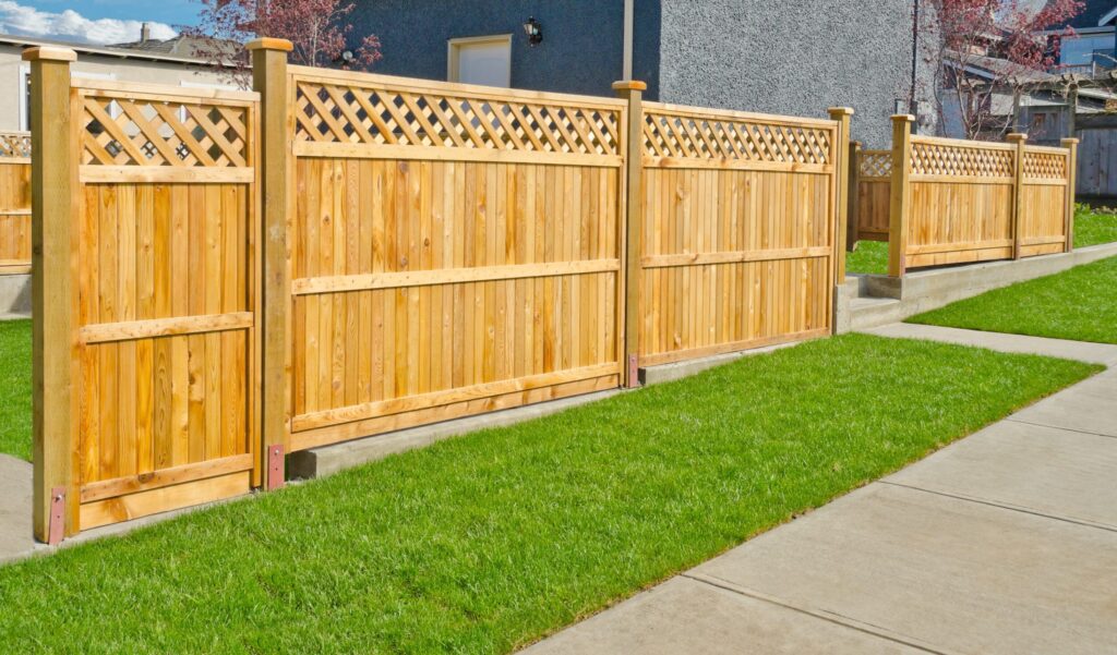 Residential wooden fence with a natural finish in Fort Wayne installed by Amerifence