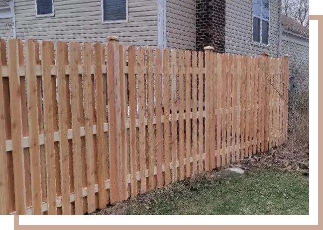 cedar fence in backyard