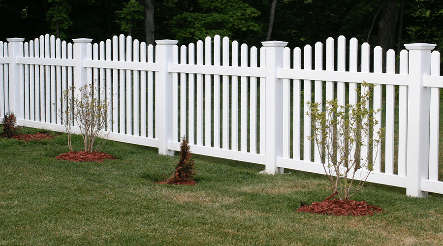 Vinyl semi-privacy fence installation in Fort Wayne, IN