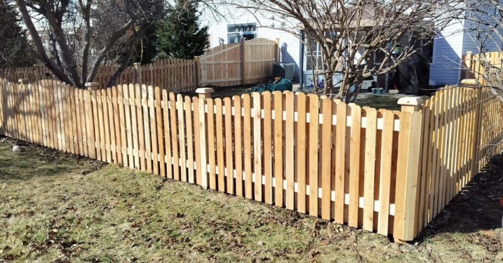 Cedar Fence with Rounded Top