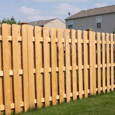 wood spaced fence