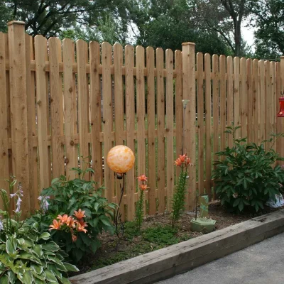 wood spaced fence