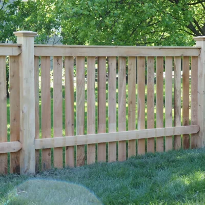 wood spaced fence