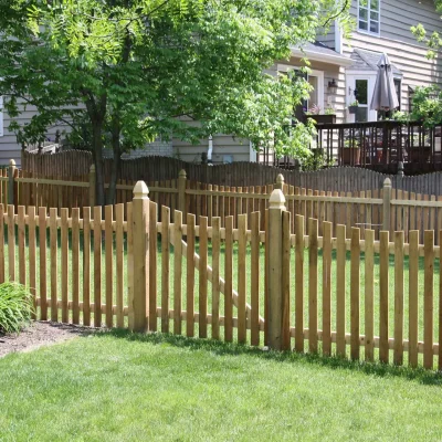 wood spaced fence